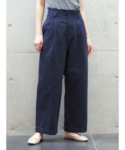 AMERICAN HOLIC(アメリカンホリック)の「ボタンループツイルワイドパンツ *(その他パンツ・レディース・アイボリー/ネイビー・MEDIUM/LARGE)」の19枚目の写真
