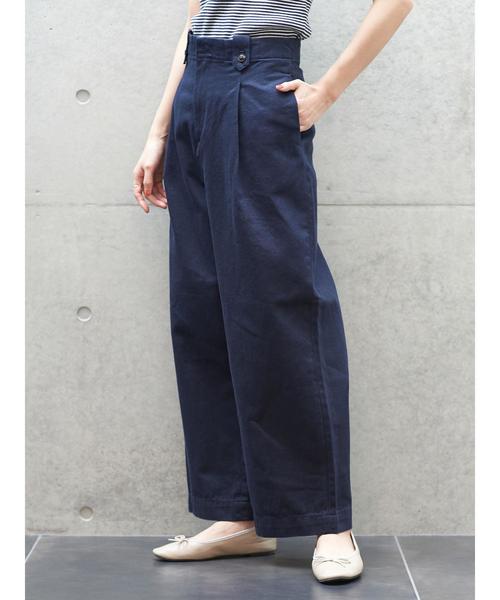 AMERICAN HOLIC(アメリカンホリック)の「ボタンループツイルワイドパンツ *(その他パンツ・レディース・アイボリー/ネイビー・MEDIUM/LARGE)」の18枚目の写真
