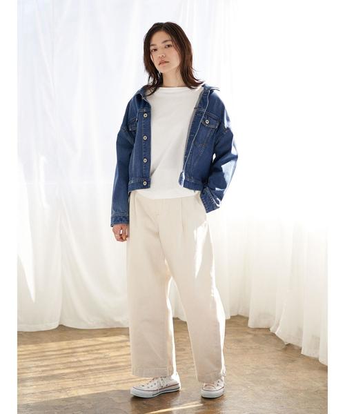 AMERICAN HOLIC(アメリカンホリック)の「ボタンループツイルワイドパンツ *(その他パンツ・レディース・アイボリー/ネイビー・MEDIUM/LARGE)」の15枚目の写真