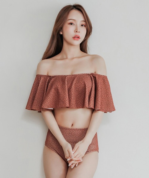 セール】2WAYオフショルビキニ 水着2点セット（水着）｜Lace