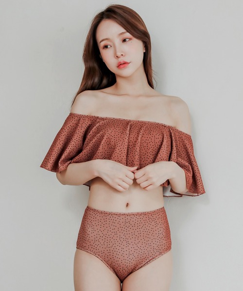 セール】2WAYオフショルビキニ 水着2点セット（水着）｜Lace