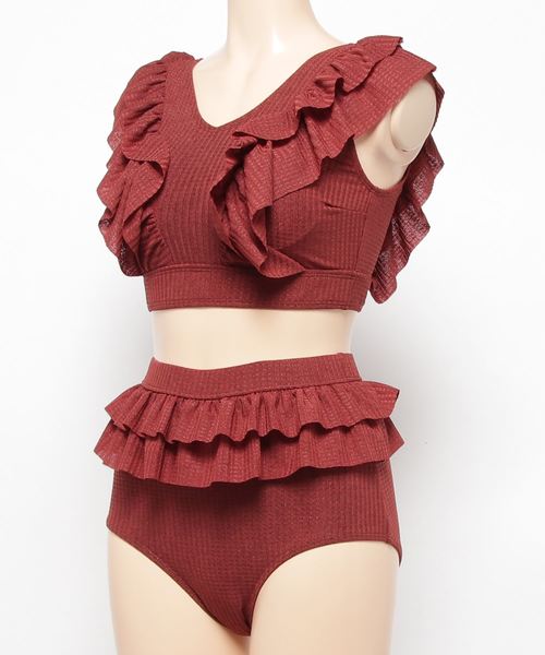 Dita（ディータ）の「フリルビキニセット【RT】（水着・レディース・ブラック/テラコッタ・M/L/XL）」の11枚目の写真