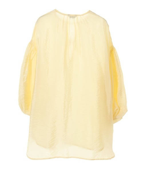 CLANE（クラネ）の「GLOSS WASHER RIBBON TOPS（シャツ/ブラウス・レディース・ベージュ/ネイビー/イエロー・2/1）」の13枚目の写真