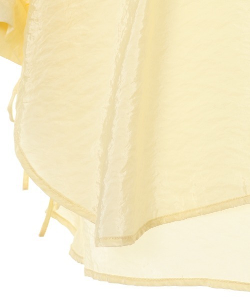 CLANE（クラネ）の「GLOSS WASHER RIBBON TOPS（シャツ/ブラウス・レディース・ベージュ/ネイビー/イエロー・2/1）」の15枚目の写真