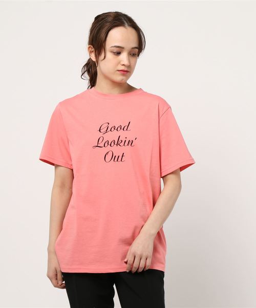 ottilie(オティーリエ)の「フロッキープリントTシャツ(Tシャツ/カットソー・レディース・オフホワイト/グレー/イエロー/ピンク・FREE)」の9枚目の写真