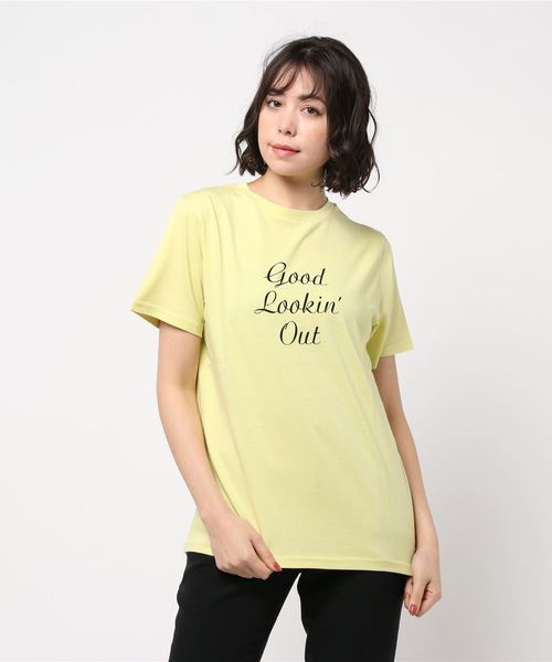 ottilie(オティーリエ)の「フロッキープリントTシャツ(Tシャツ/カットソー・レディース・オフホワイト/グレー/イエロー/ピンク・FREE)」の11枚目の写真
