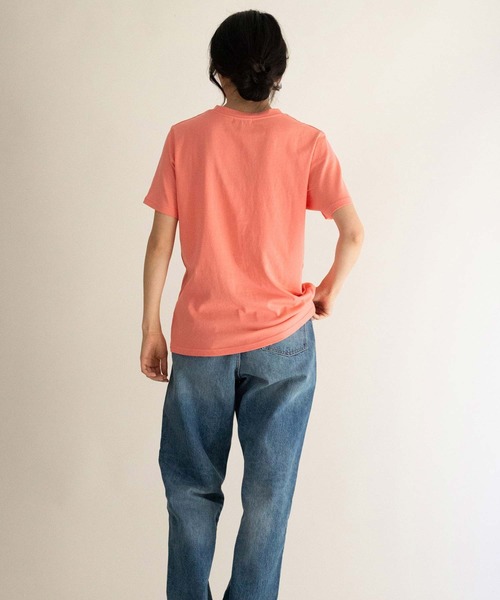 ottilie(オティーリエ)の「フロッキープリントTシャツ(Tシャツ/カットソー・レディース・オフホワイト/グレー/イエロー/ピンク・FREE)」の8枚目の写真