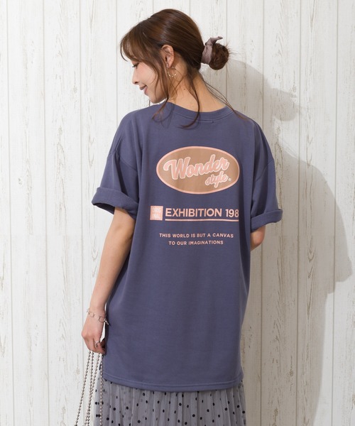 SpRay(スプレイ)の「BACKサークルスウェット(スウェット・レディース・ブルー/グリーン/アイボリー/スミクロ・FREE)」の1枚目の写真