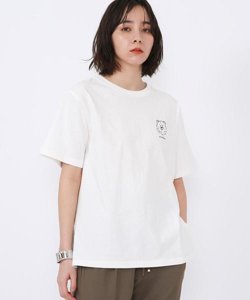 coen(コーエン)の「コーエンベアプリントTEE#(Tシャツ/カットソー・レディース・ベージュ/ホワイト・FREE)」の9枚目の写真
