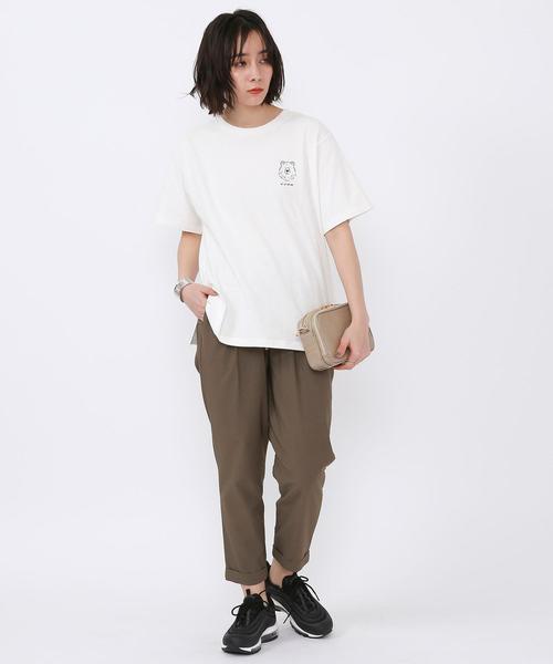 coen(コーエン)の「コーエンベアプリントTEE#(Tシャツ/カットソー・レディース・ベージュ/ホワイト・FREE)」の7枚目の写真