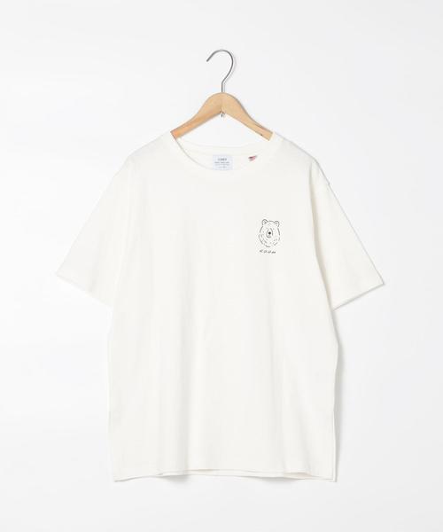 coen(コーエン)の「コーエンベアプリントTEE#(Tシャツ/カットソー・レディース・ベージュ/ホワイト・FREE)」の14枚目の写真