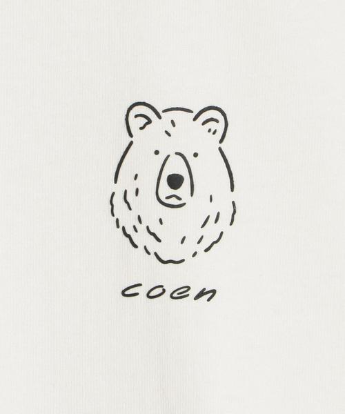 coen(コーエン)の「コーエンベアプリントTEE#(Tシャツ/カットソー・レディース・ベージュ/ホワイト・FREE)」の5枚目の写真