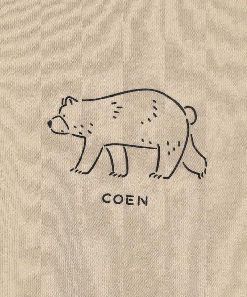 coen(コーエン)の「コーエンベアプリントTEE#(Tシャツ/カットソー・レディース・ベージュ/ホワイト・FREE)」の3枚目の写真