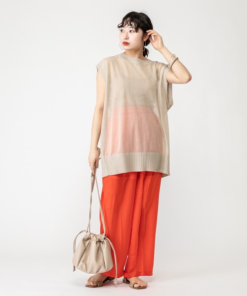 mystic（ミスティック）の「イージーサテンパンツ（その他パンツ・レディース・オフホワイト/ブルー/オレンジ/ブラック・FREE）」の7枚目の写真