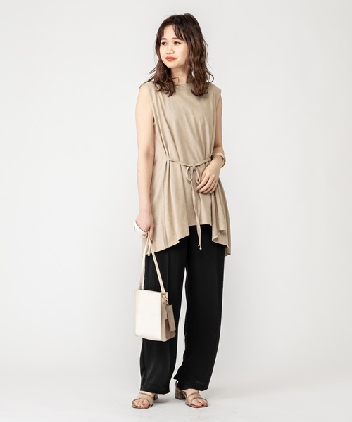 mystic（ミスティック）の「イージーサテンパンツ（その他パンツ・レディース・オフホワイト/ブルー/オレンジ/ブラック・FREE）」の10枚目の写真