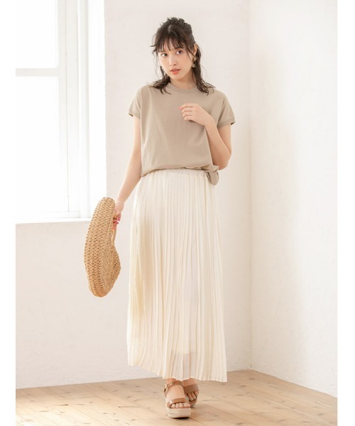 fifth（フィフス）の「シフォンプリーツロングカラースカート（スカート・レディース・テラコッタ/アイボリー・MEDIUM）」の2枚目の写真