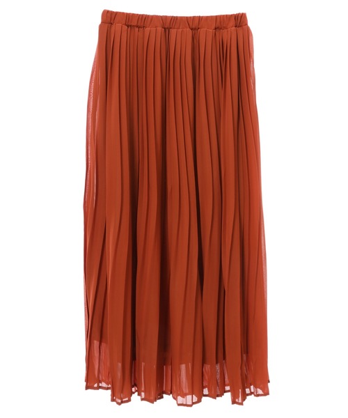 fifth（フィフス）の「シフォンプリーツロングカラースカート（スカート・レディース・テラコッタ/アイボリー・MEDIUM）」の3枚目の写真