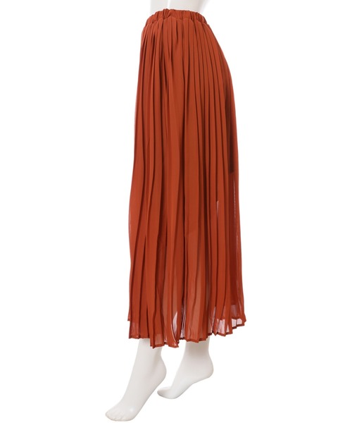 fifth（フィフス）の「シフォンプリーツロングカラースカート（スカート・レディース・テラコッタ/アイボリー・MEDIUM）」の5枚目の写真