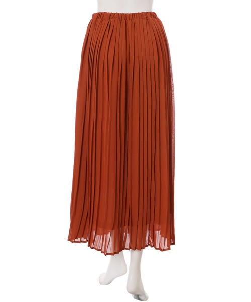 fifth（フィフス）の「シフォンプリーツロングカラースカート（スカート・レディース・テラコッタ/アイボリー・MEDIUM）」の6枚目の写真