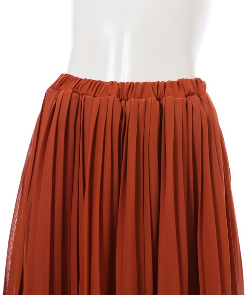 fifth（フィフス）の「シフォンプリーツロングカラースカート（スカート・レディース・テラコッタ/アイボリー・MEDIUM）」の7枚目の写真