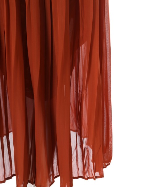 fifth（フィフス）の「シフォンプリーツロングカラースカート（スカート・レディース・テラコッタ/アイボリー・MEDIUM）」の8枚目の写真