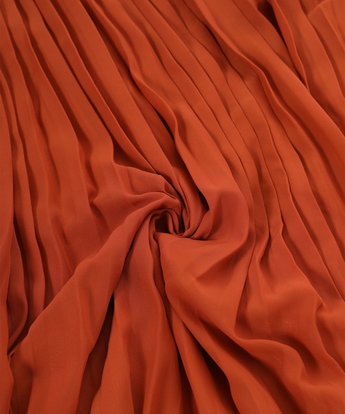 fifth（フィフス）の「シフォンプリーツロングカラースカート（スカート・レディース・テラコッタ/アイボリー・MEDIUM）」の9枚目の写真