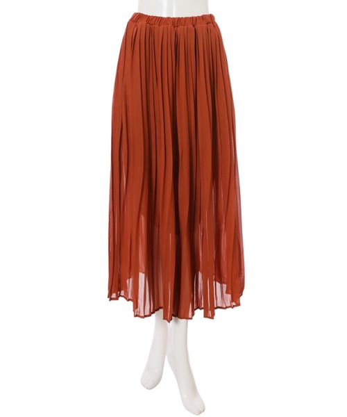 fifth（フィフス）の「シフォンプリーツロングカラースカート（スカート・レディース・テラコッタ/アイボリー・MEDIUM）」の11枚目の写真