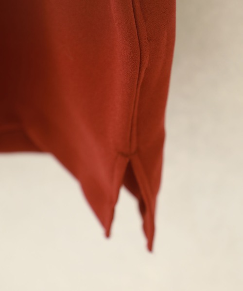 STUDIOUS（ステュディオス）の「【STUDIOUS】ジョーゼット オープンカラーシャツ（シャツ/ブラウス・メンズ・ライトグレー/ブラック/ベージュ/ブルー/レンガ・1/2/3）」の7枚目の写真