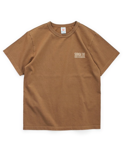 Denime（ドゥニーム）の「S/S DISTRIBUTING TEE（Tシャツ/カットソー・メンズ・スミクロ/ホワイト/ライトブラウン・LARGE/MEDIUM/SMALL/X-LARGE/X-SMALL）」の3枚目の写真