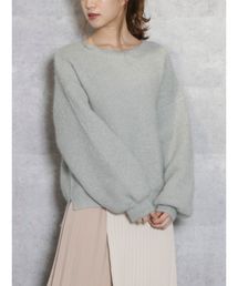 dazzlin | クルーシンプルラメニットトップス(ニット/セーター)