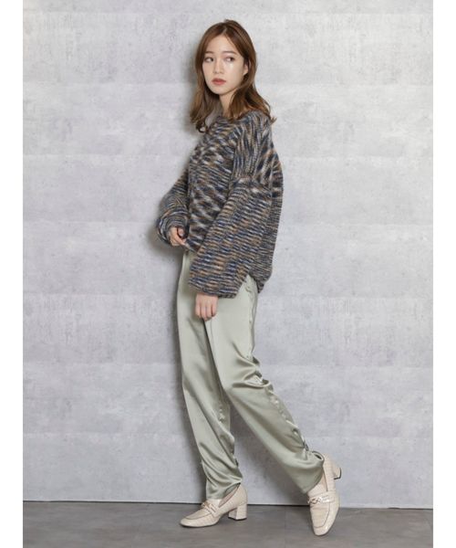 dazzlin(ダズリン)の「クルーシンプルラメニットトップス(ニット/セーター・レディース・オフホワイト/グレー/その他1/ブラウン・FREE)」の6枚目の写真