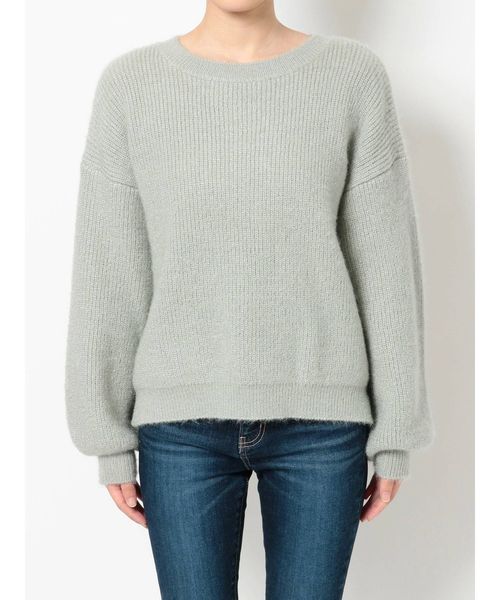 dazzlin(ダズリン)の「クルーシンプルラメニットトップス(ニット/セーター・レディース・オフホワイト/グレー/その他1/ブラウン・FREE)」の13枚目の写真