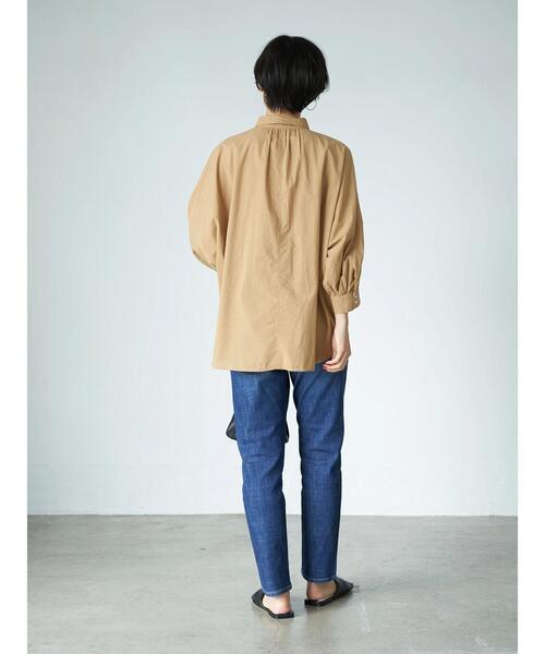 AMERICAN HOLIC(アメリカンホリック)の「ドルマンバックギャザーソフトシャツ 〇*(シャツ/ブラウス・レディース・ネイビー/キャメル/チェック・FREE)」の16枚目の写真