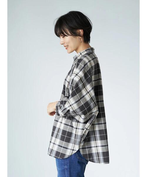 AMERICAN HOLIC(アメリカンホリック)の「ドルマンバックギャザーソフトシャツ 〇*(シャツ/ブラウス・レディース・ネイビー/キャメル/チェック・FREE)」の21枚目の写真