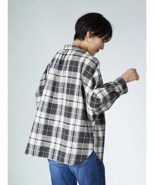 AMERICAN HOLIC(アメリカンホリック)の「ドルマンバックギャザーソフトシャツ 〇*(シャツ/ブラウス・レディース・ネイビー/キャメル/チェック・FREE)」の22枚目の写真