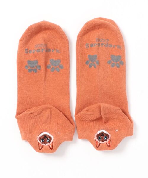 aimoha（アイモハ）の「かわいい ねこ 動物 靴下（ソックス/靴下・レディース・ベージュ/ブラック/グリーン/オレンジ/ホワイト/イエロー/カーキ・FREE）」の8枚目の写真