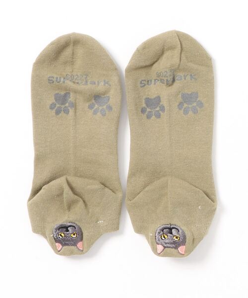 aimoha（アイモハ）の「かわいい ねこ 動物 靴下（ソックス/靴下・レディース・ベージュ/ブラック/グリーン/オレンジ/ホワイト/イエロー/カーキ・FREE）」の12枚目の写真