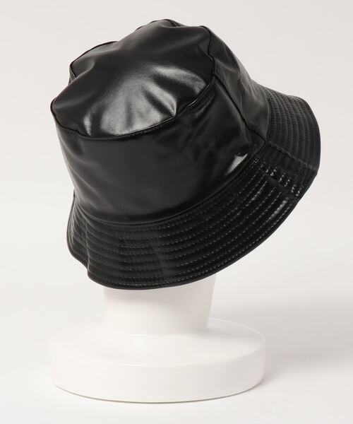 KOBE LETTUCE（コウベレタス）の「リバーシブルフェイクレザーバゲットハット（ハット・レディース・ブラック/ブラウン・FREE）」の5枚目の写真