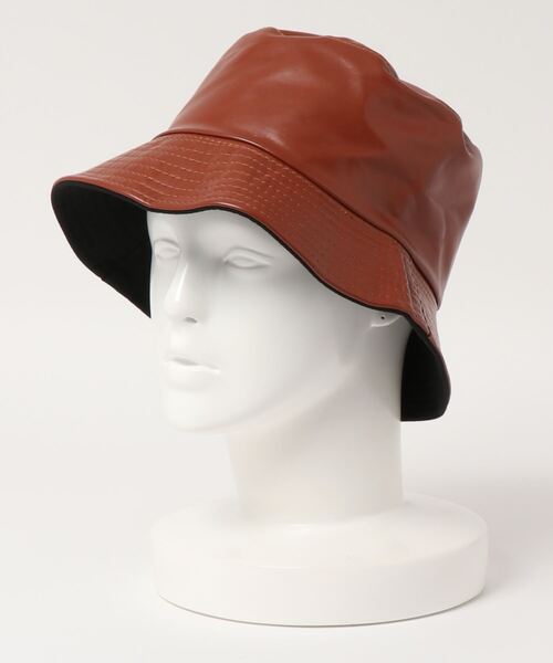 KOBE LETTUCE（コウベレタス）の「リバーシブルフェイクレザーバゲットハット（ハット・レディース・ブラック/ブラウン・FREE）」の11枚目の写真