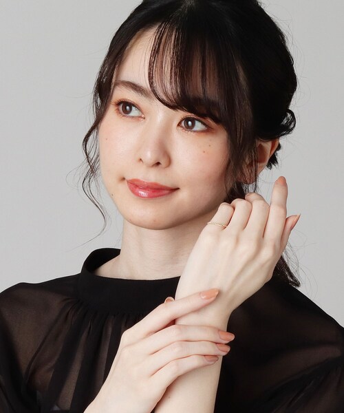 COCOSHNIK(ココシュニック)の「K10キヘイチェーン ピンキーリング(リング・レディース・ホワイト系その他7・3号/7号)」の10枚目の写真