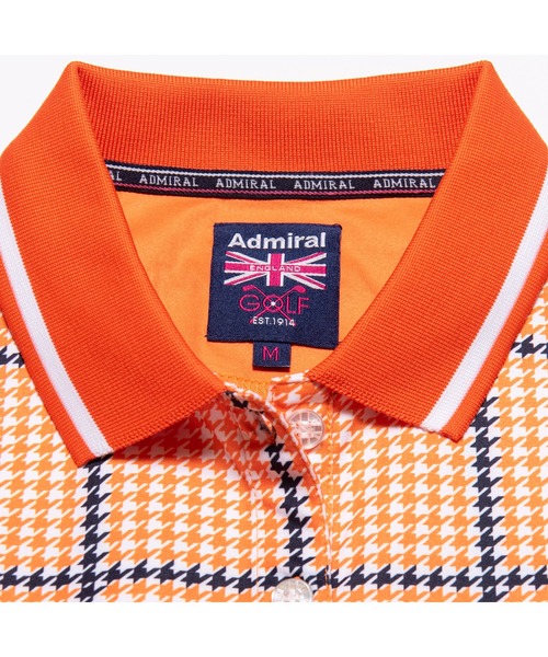 Admiral Golf（アドミラル　ゴルフ）の「[アドミラル ゴルフ] レディース ガンクラブチェック プリント ポロシャツ　 （ポロシャツ・レディース・グリーン/レッド/オレンジ/ネイビー/ブラック・M/L/LL/S）」の11枚目の写真
