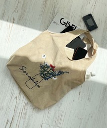 PairPair | フラワー刺繍マルシェバッグ(トートバッグ)