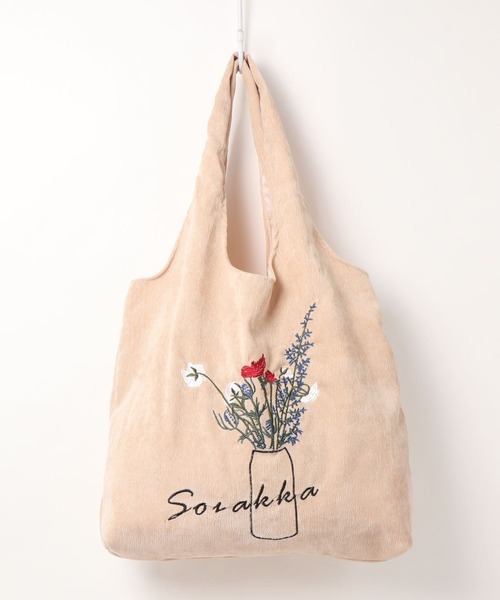 PairPair（ペアペア）の「フラワー刺繍マルシェバッグ（トートバッグ・レディース・ベージュ・FREE）」の8枚目の写真