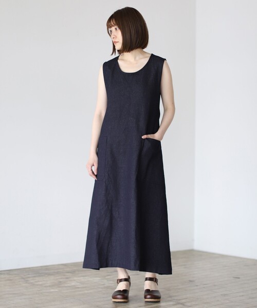 【himher】エプロンドレス S ts(s)（ティーエスエス）の「ts(s) ⁄ コットンリネン エプロンドレス