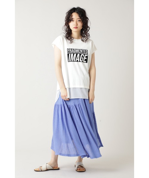OKIRAKU×ROSE BUDメタリックスカート ドッキンググラフィック OKIRAKU×ROSE BUDメタリックスカート ドッキンググラフィック