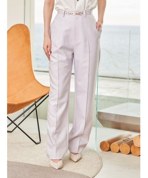 Darich（ダーリッチ）の「カラーストレートパンツ（その他パンツ・レディース・アイボリー/ミント/パープル・S/M）」の3枚目の写真