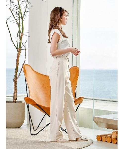 Darich（ダーリッチ）の「カラーストレートパンツ（その他パンツ・レディース・アイボリー/ミント/パープル・S/M）」の4枚目の写真