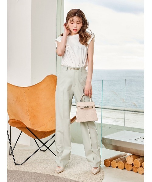 Darich（ダーリッチ）の「カラーストレートパンツ（その他パンツ・レディース・アイボリー/ミント/パープル・S/M）」の17枚目の写真