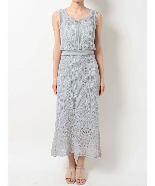 dazzlin（ダズリン）の「シアークロシェブラウジングワンピース（ワンピース・レディース・オフホワイト/ブルー/ベージュ・FREE）」の17枚目の写真