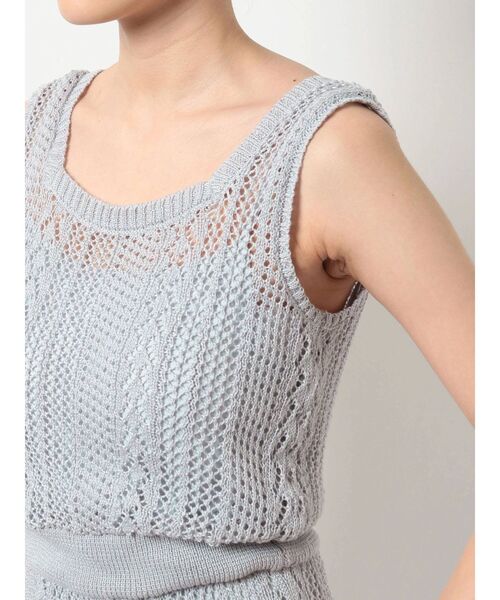 dazzlin（ダズリン）の「シアークロシェブラウジングワンピース（ワンピース・レディース・オフホワイト/ブルー/ベージュ・FREE）」の10枚目の写真